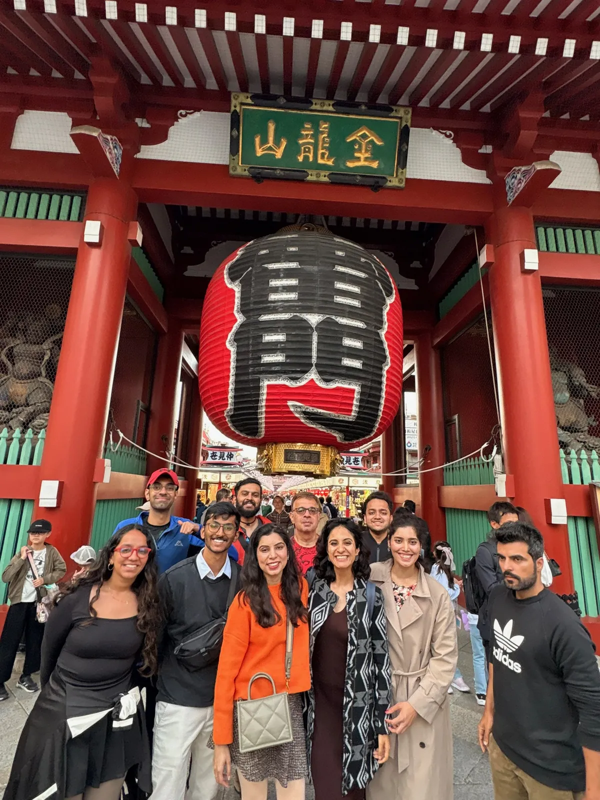 Urban japanese temple on the Japan group trip with One in the Orange Jacket.