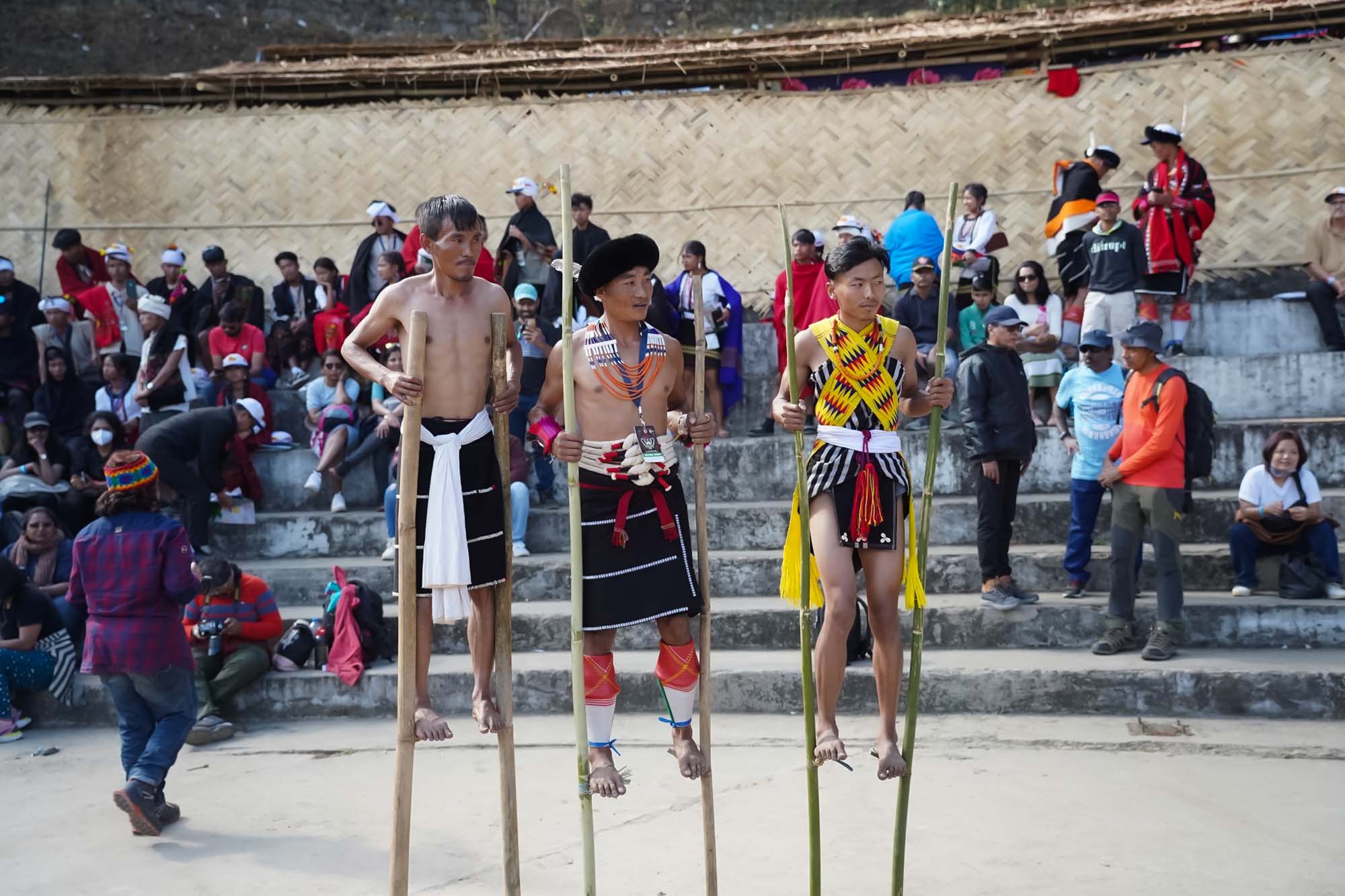 Stilt Bamboo Walking in Hornbill Festival: An Amazing Cultural Spectacle