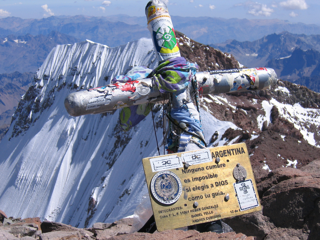 Aconcagua Day 14, SUMMIT DAY · 6,962M · BACK TO CAMP 3 OR BC