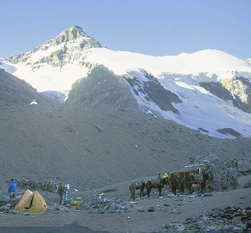 Aconcagua Day 5, TREK TO PLAZA DE MULAS BASE CAMP 4,300M