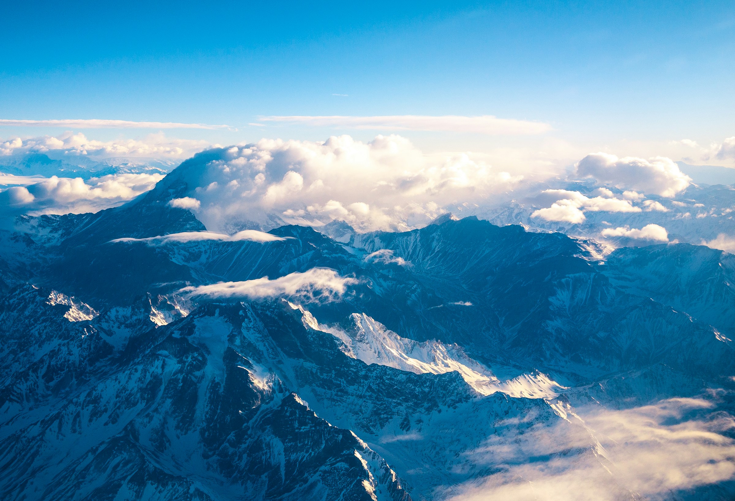 Andes ranges under a cloud blanket
