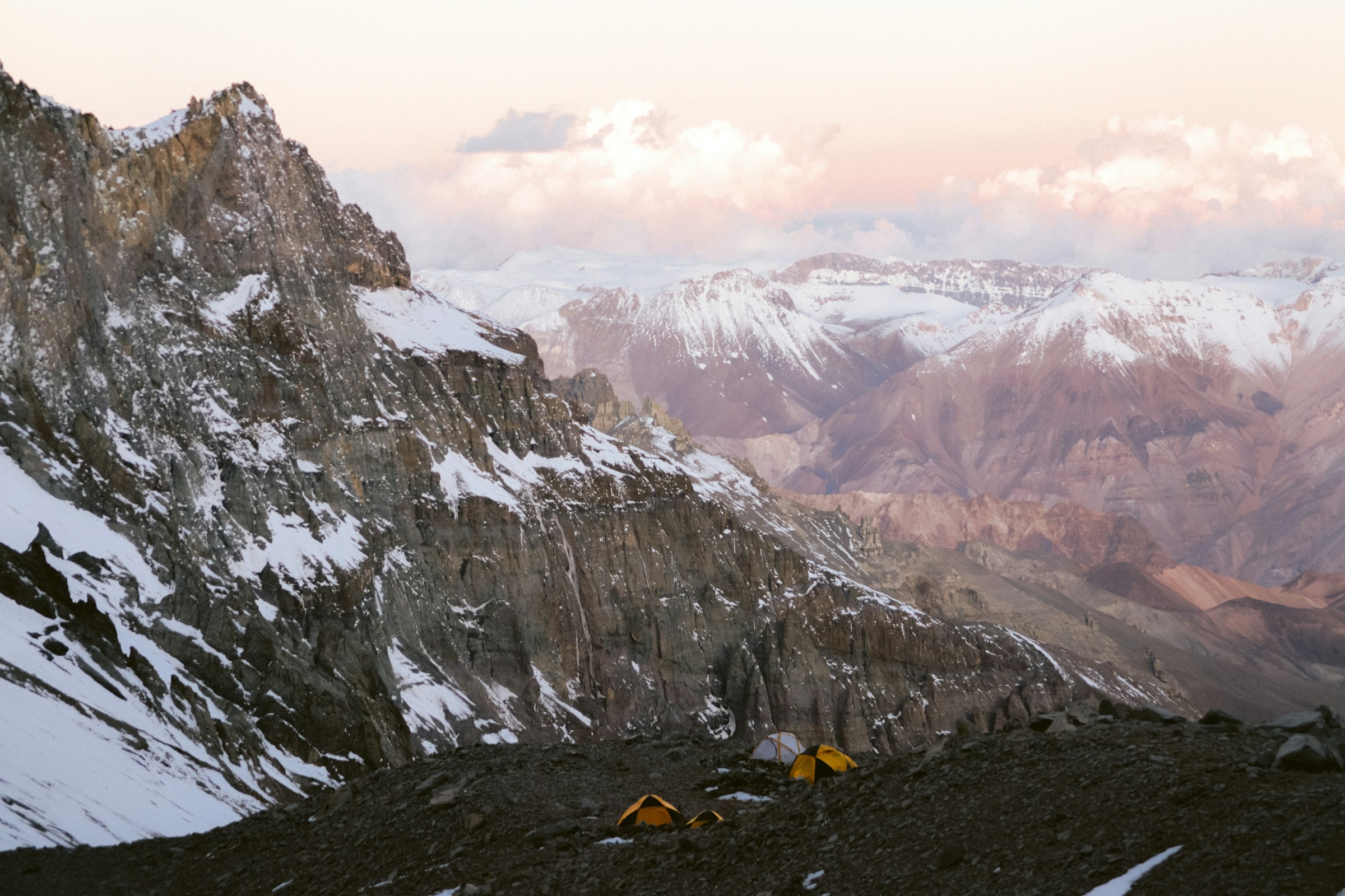 Tents at the high camp