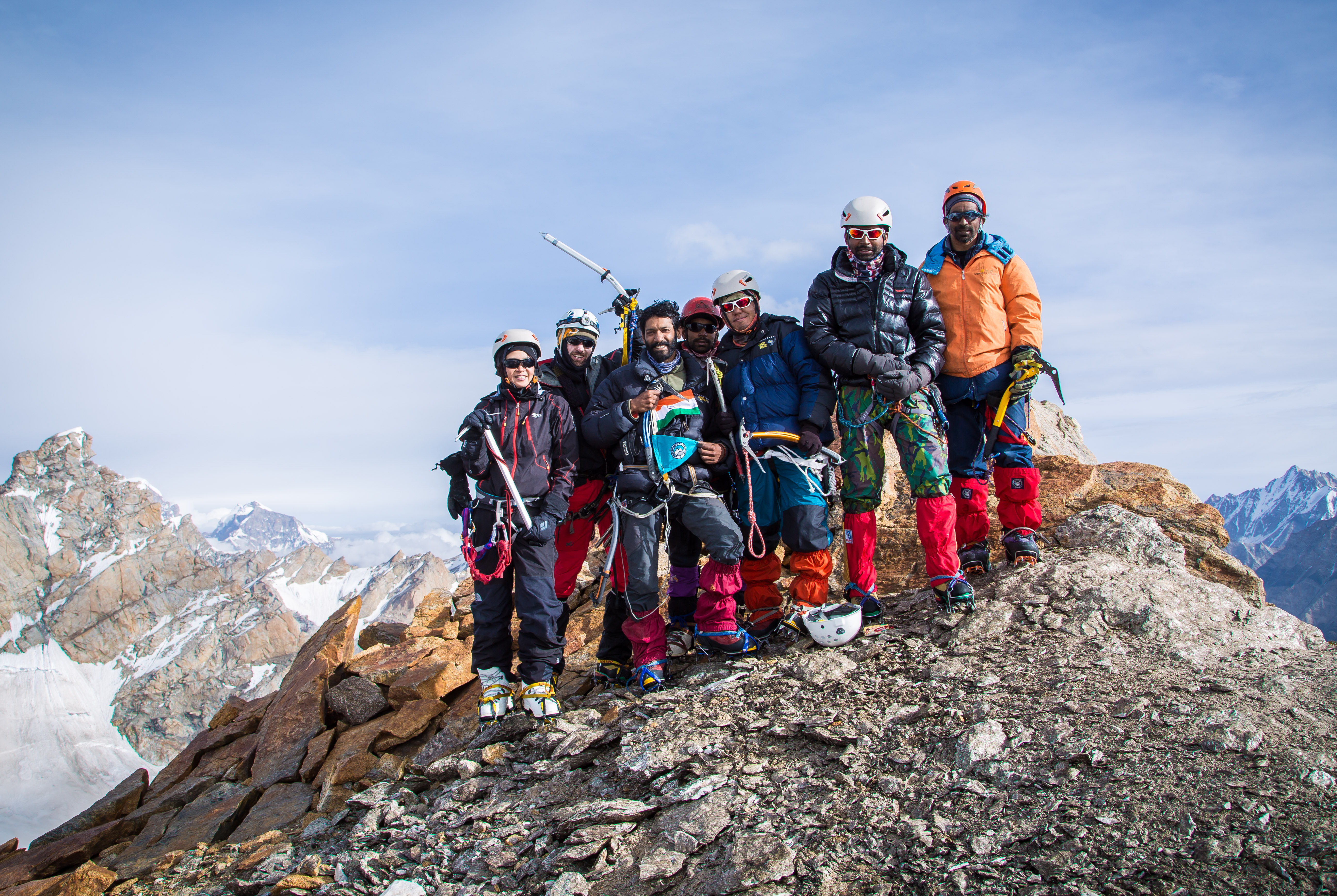 Abhijeet Singh on a summit with the OJ team