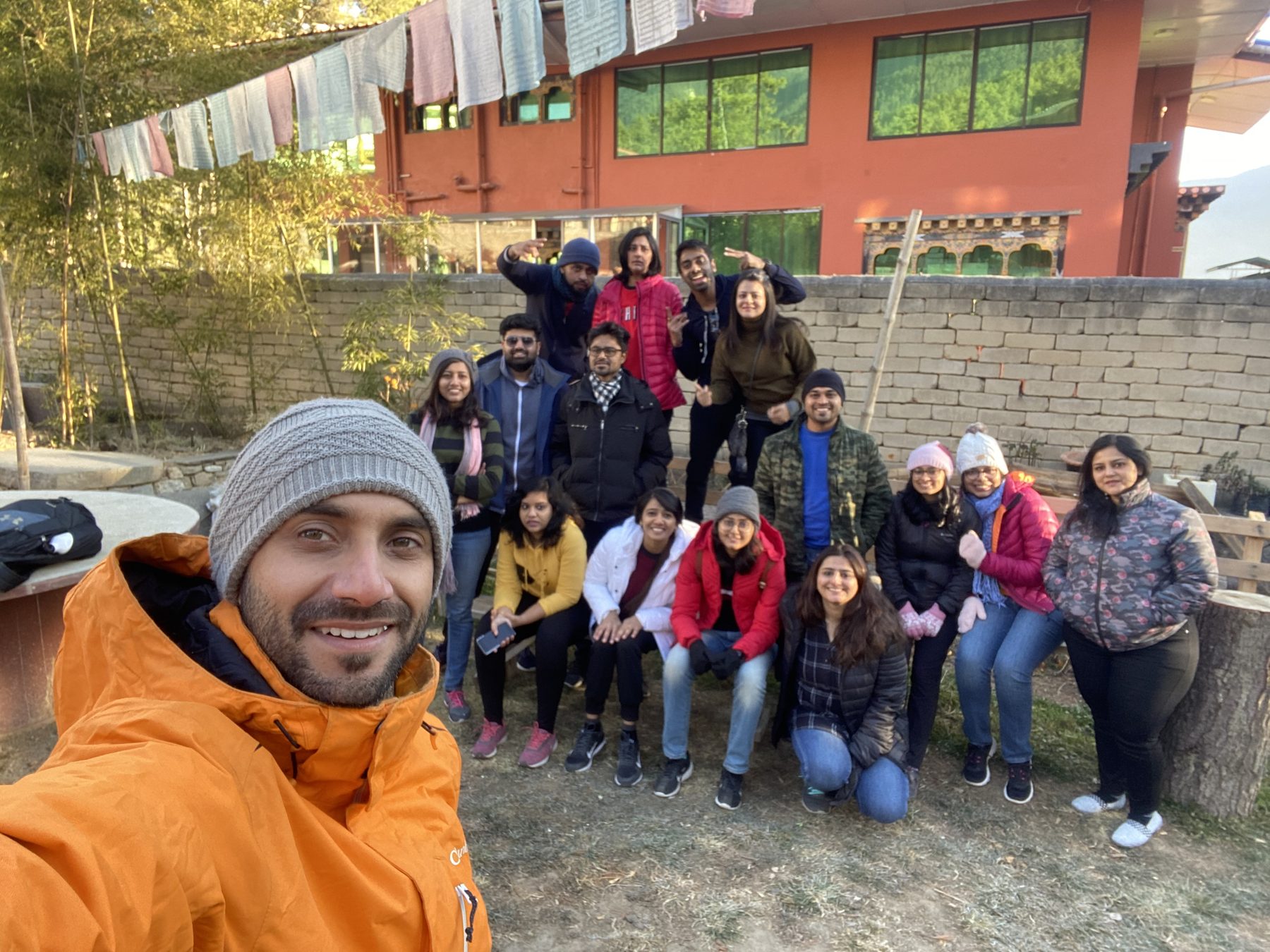 Group at Phuentsholing · Bhutan border (photo 1 of 5)