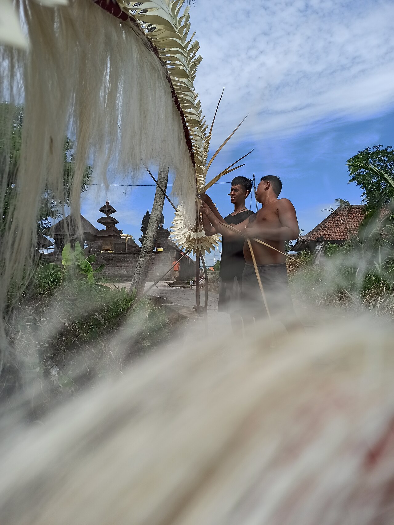 Galungan travel scene