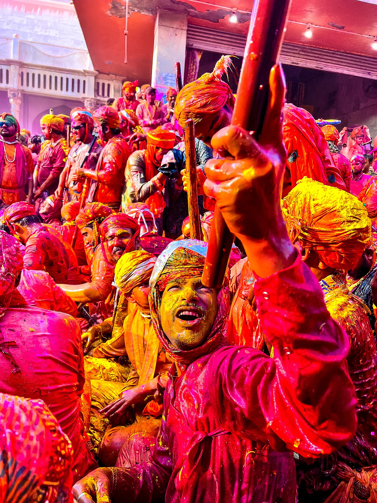 Holi travel scene