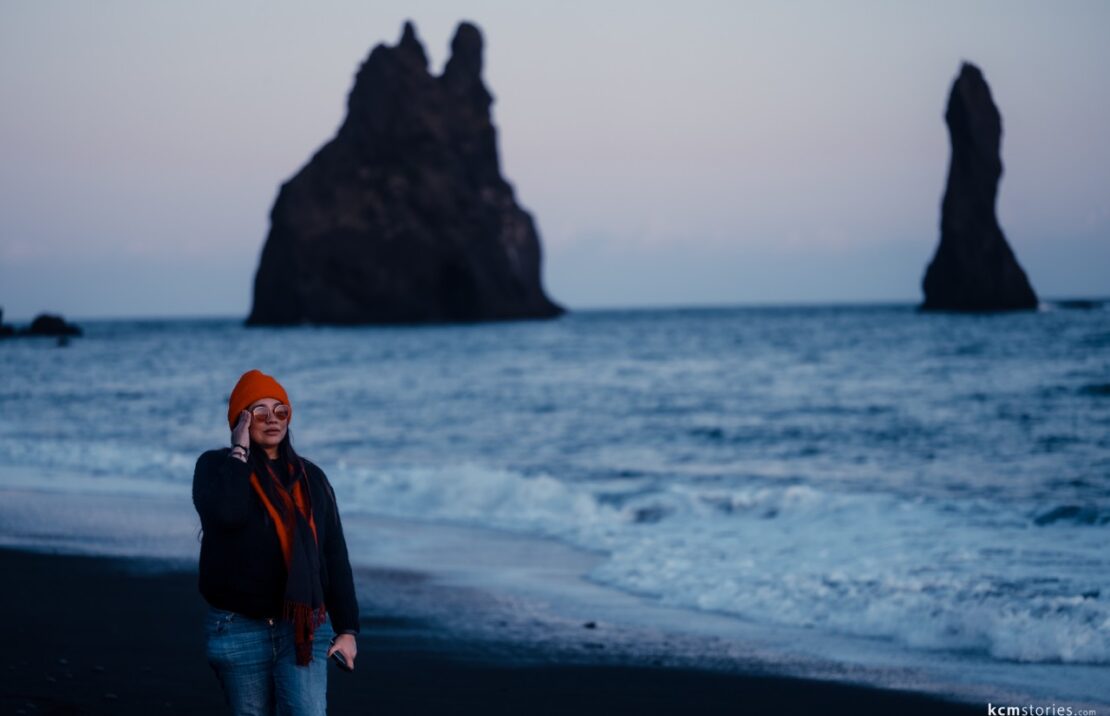 Black sand beach
