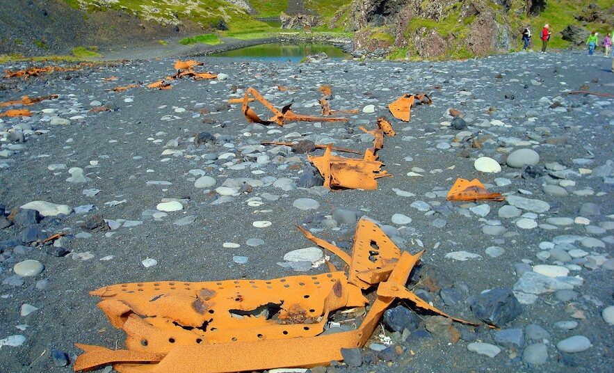 Black lava beach