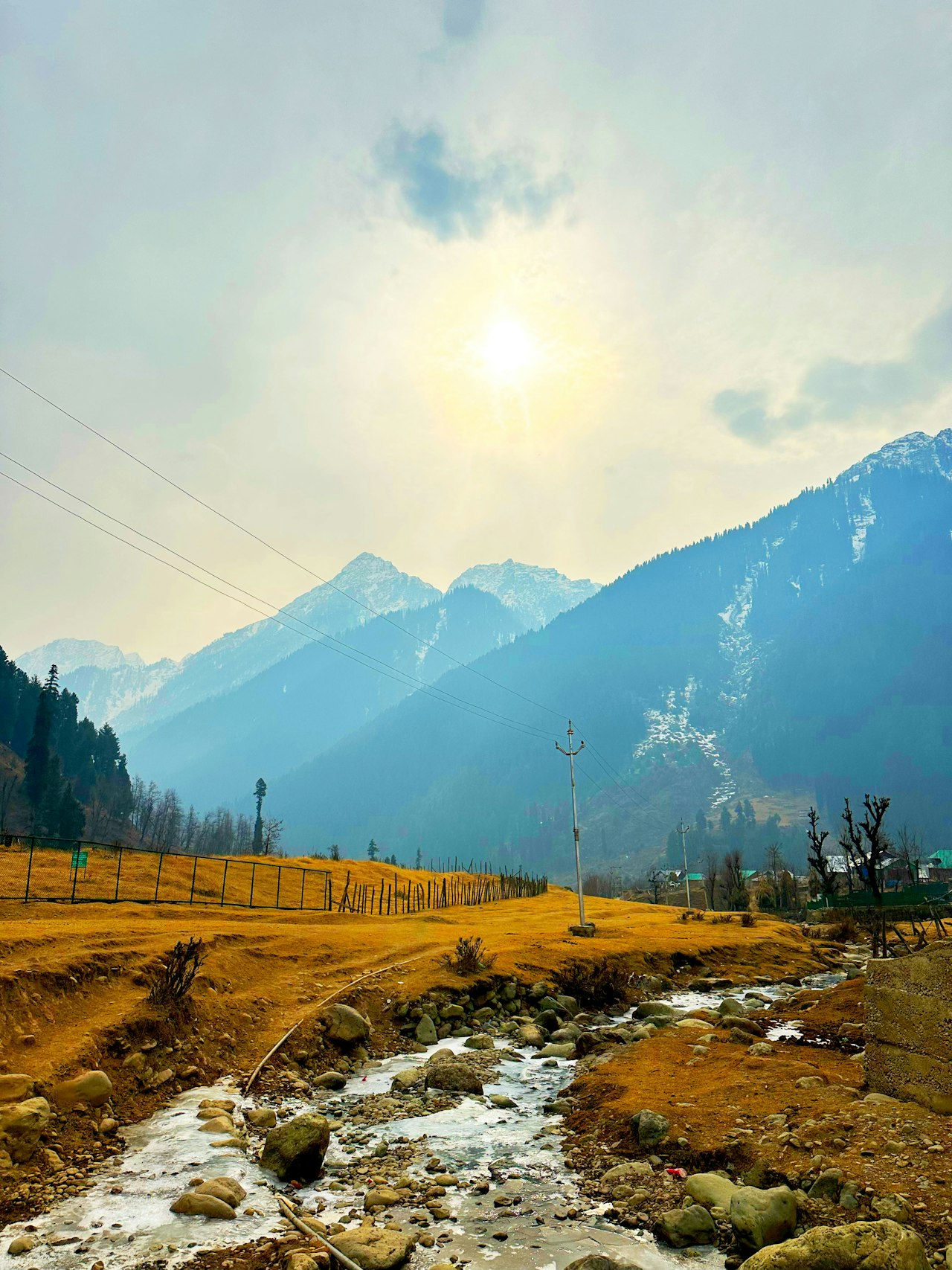 Aru stream and mountains