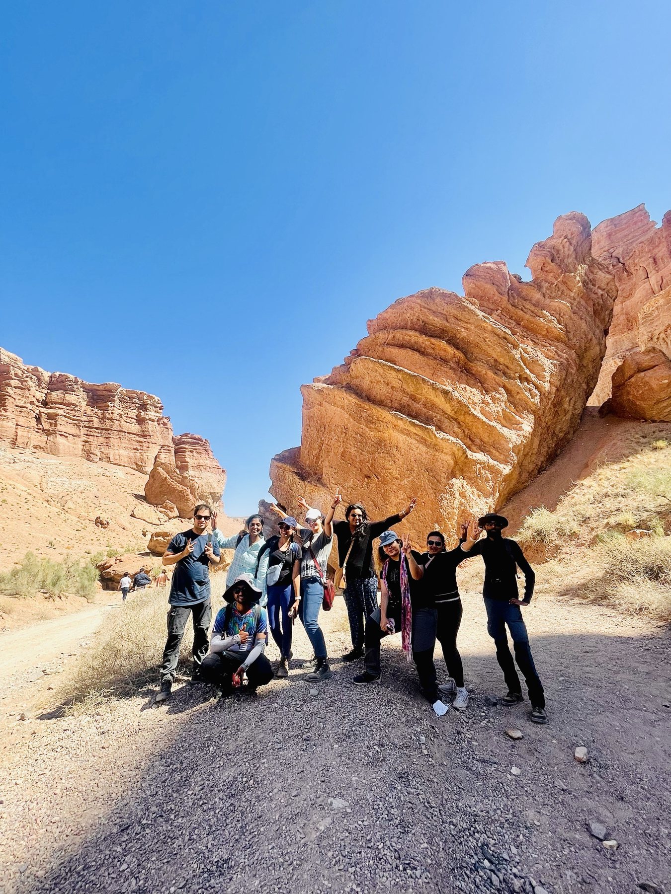 The crew in Charyn Canyon