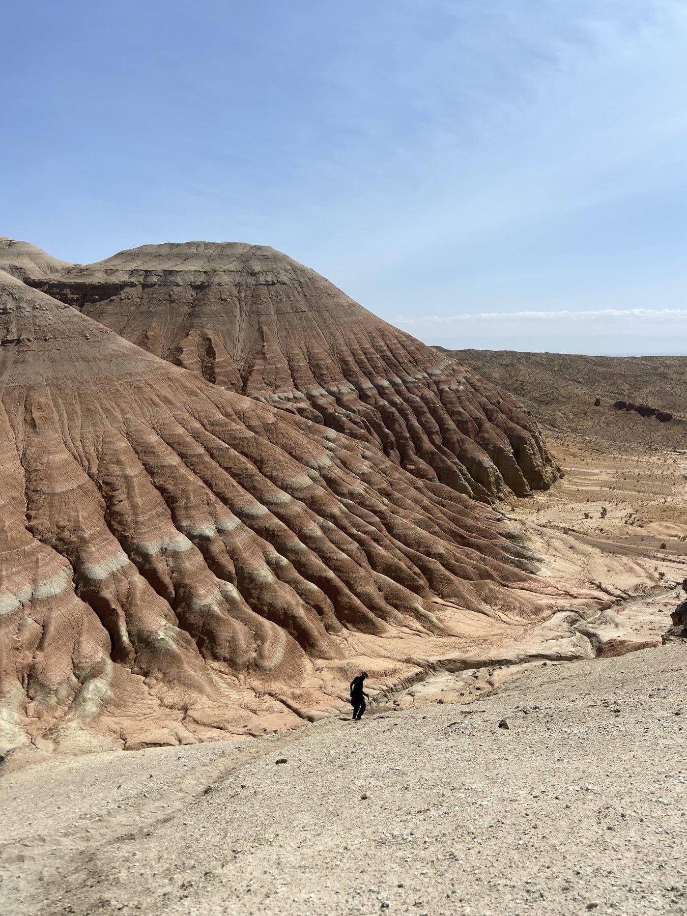 The striped clay hills of Aktau in Altyn-Emel