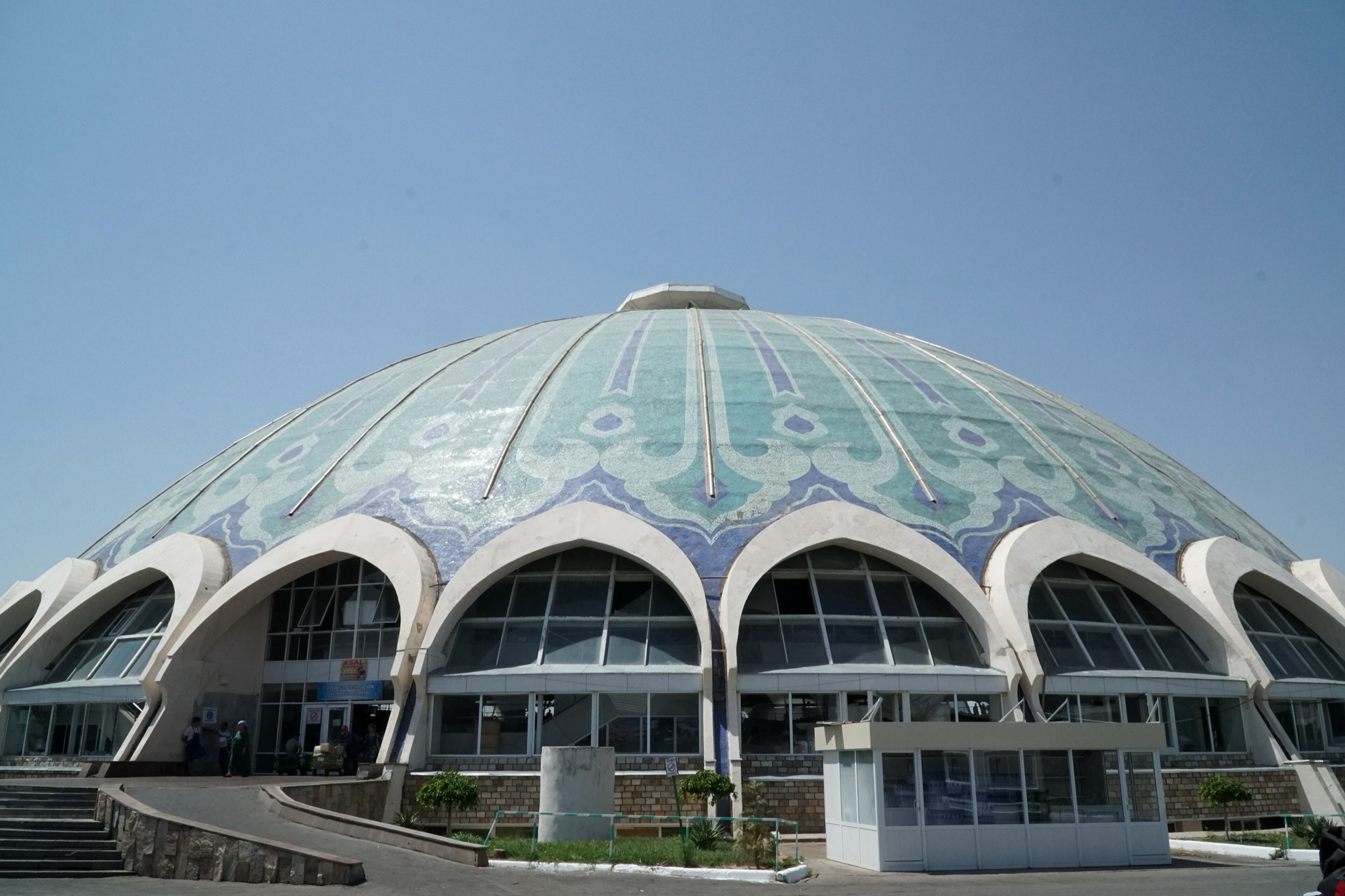 The turquoise dome of Chorsu Bazaar, Tashkent