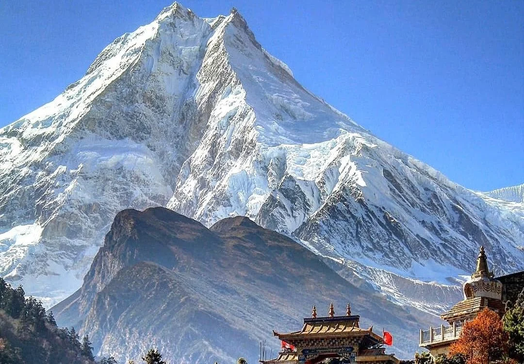 Mt. Manaslu from Lho