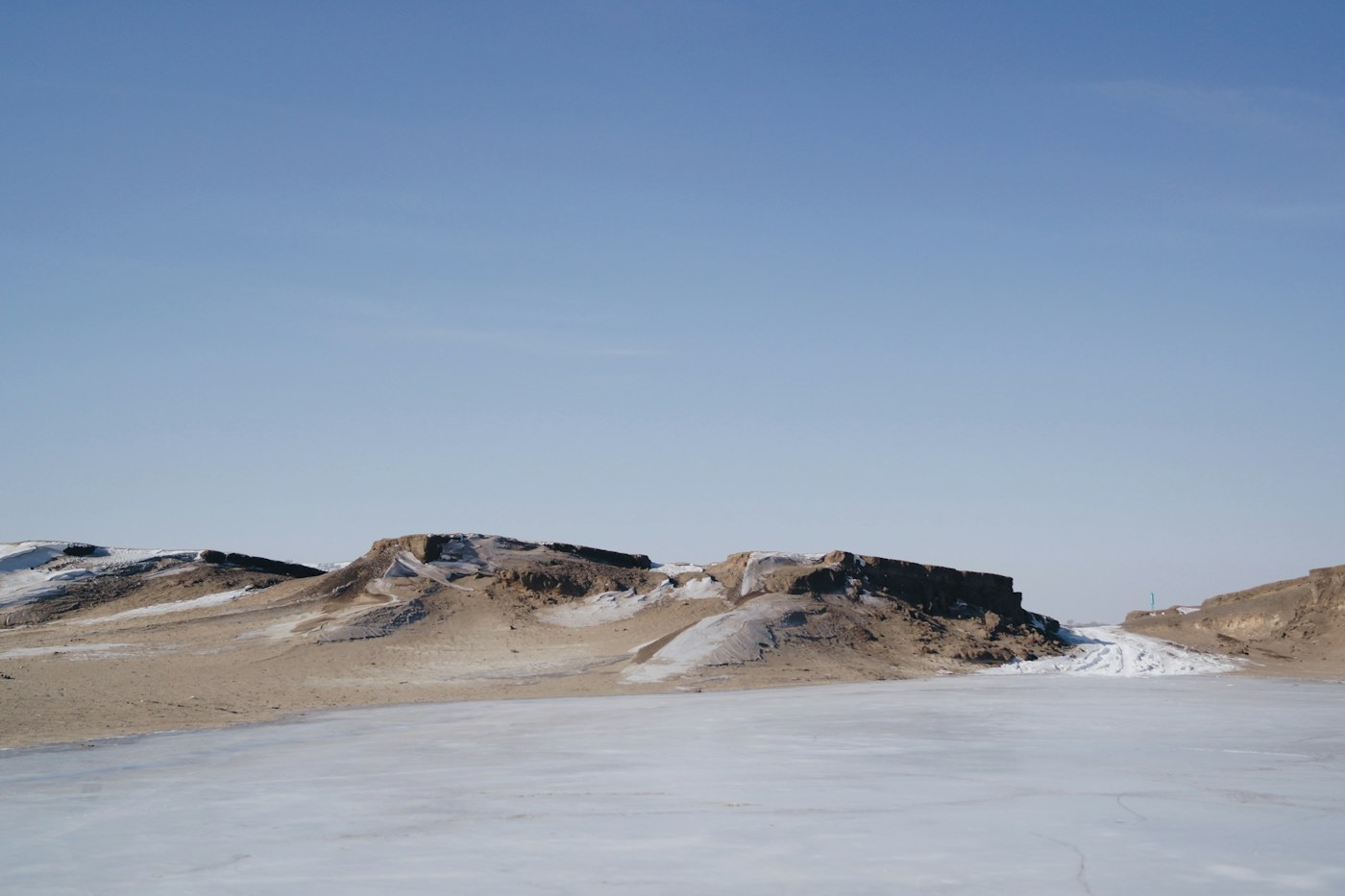 Frozen shore of Lake Khuvsgul