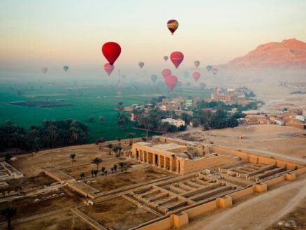 Hot air balloon over Luxor, Egypt Day 11