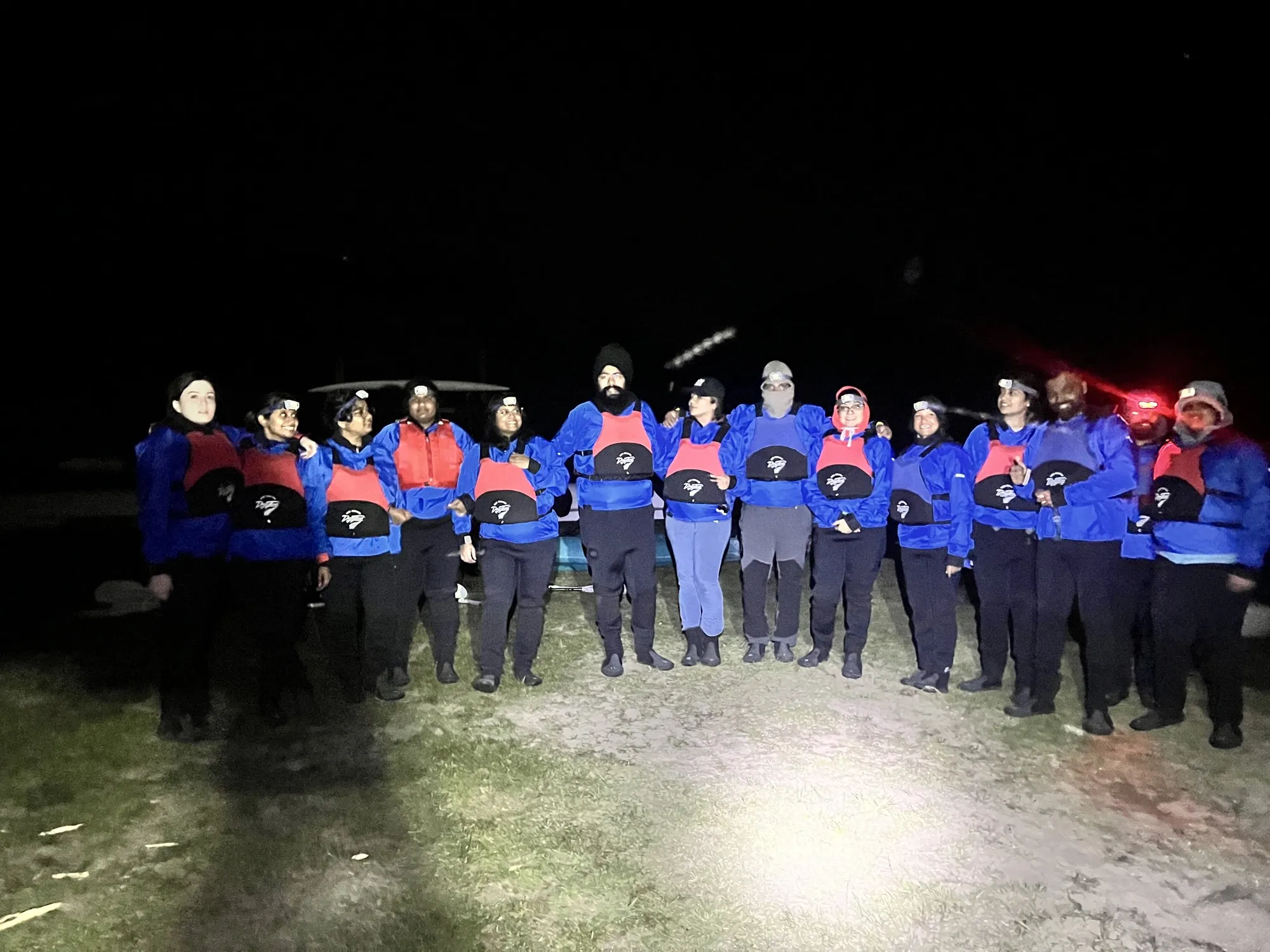 New zealand day 4 group night travelers life vests