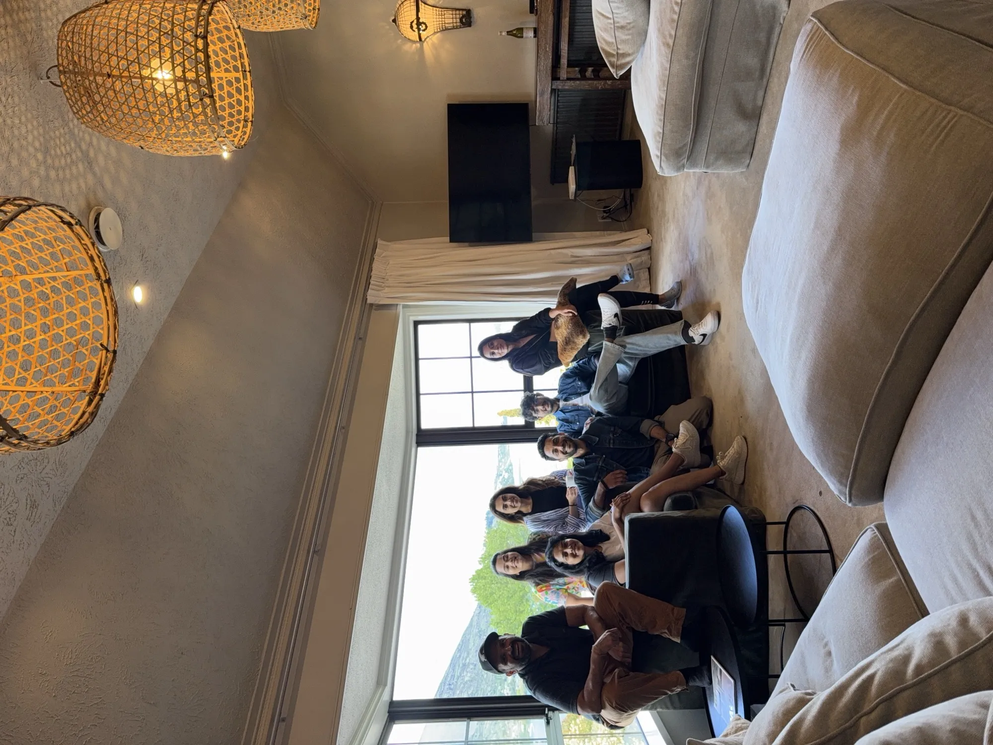 New zealand day 5 group friends relaxing indoors