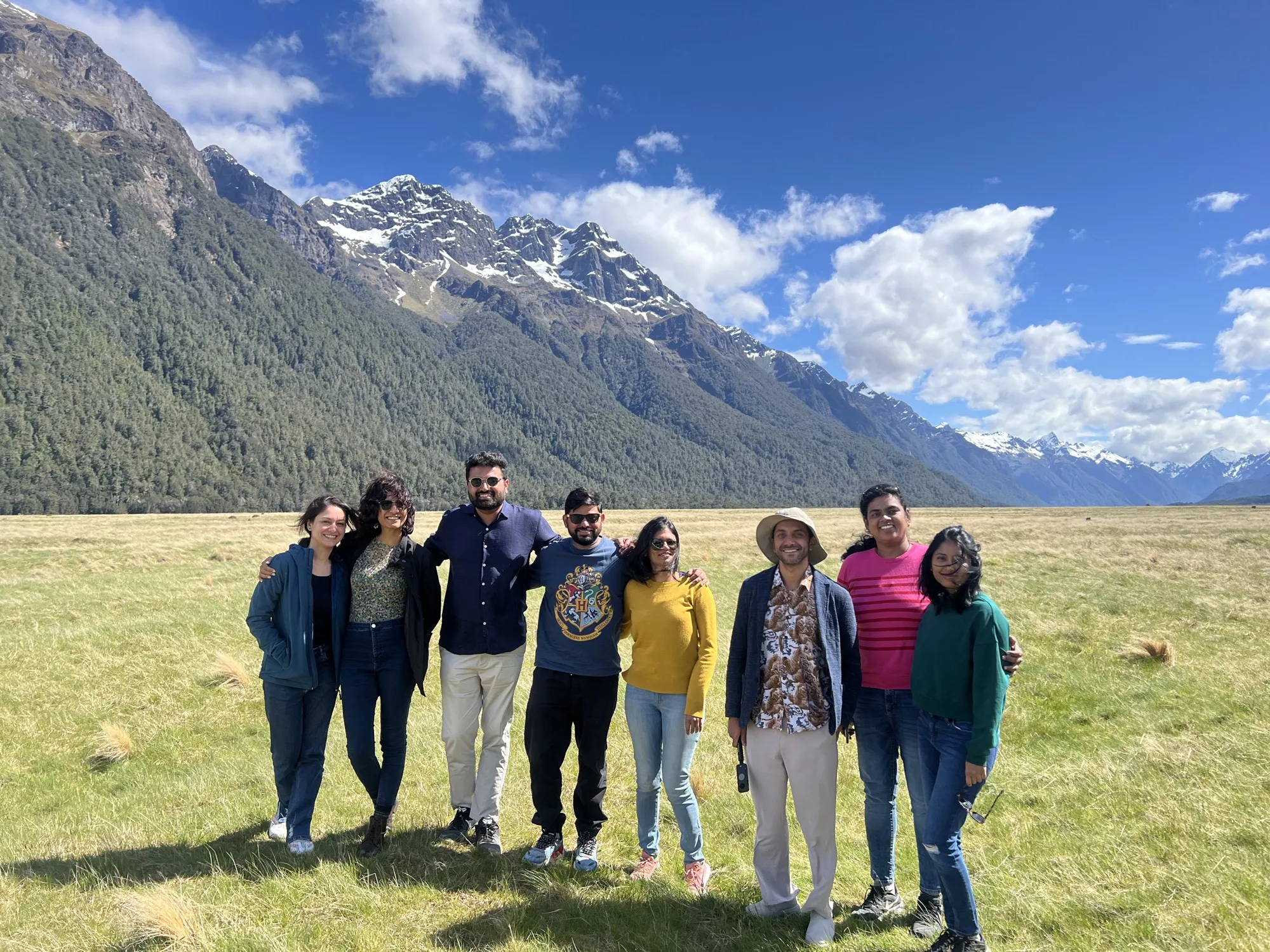 New zealand day 6 group mountain friends majestic landscape