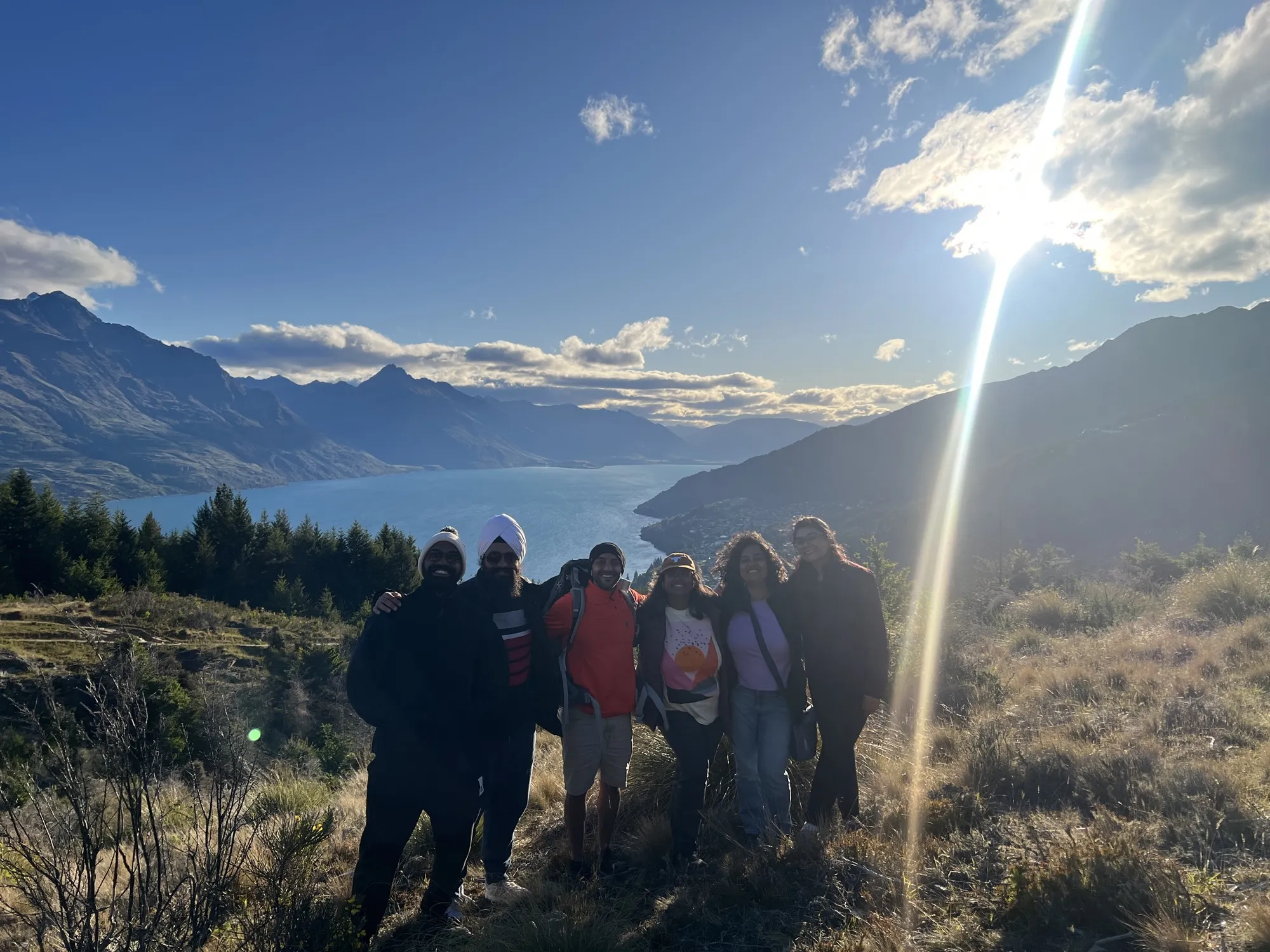 New zealand day 7 group landscape friends enjoying scenic