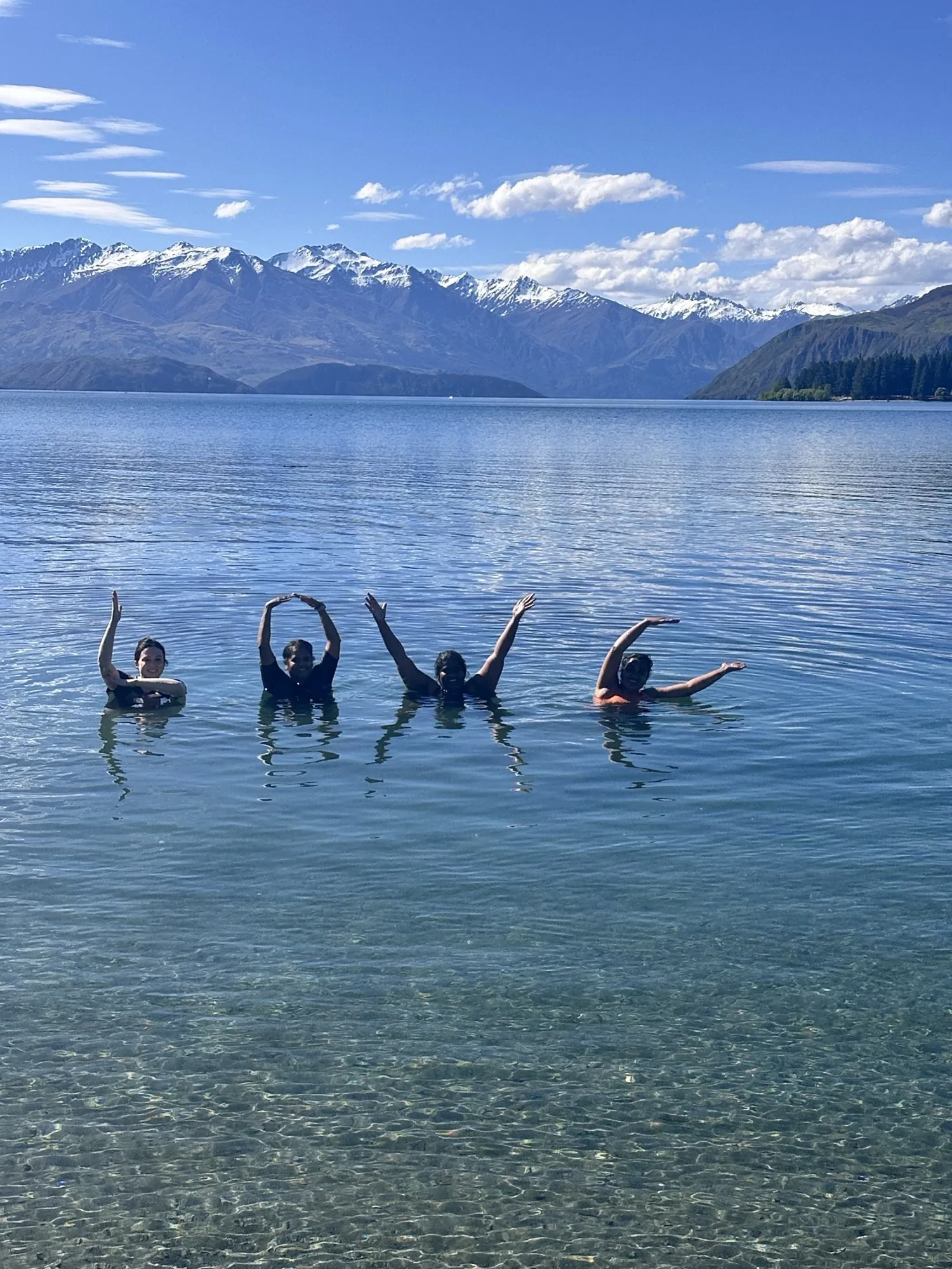 New zealand day 8 group water forming word love