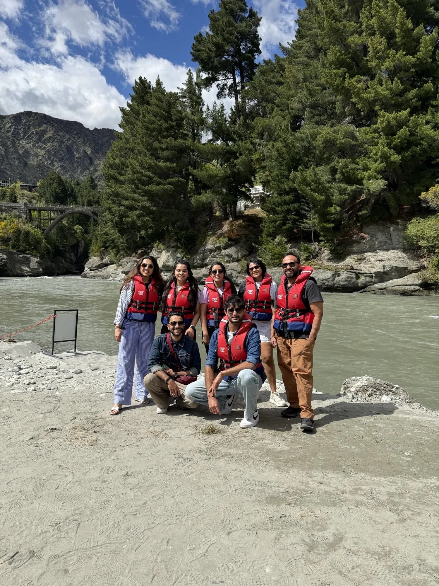 New zealand day 8 group water travelers wearing life