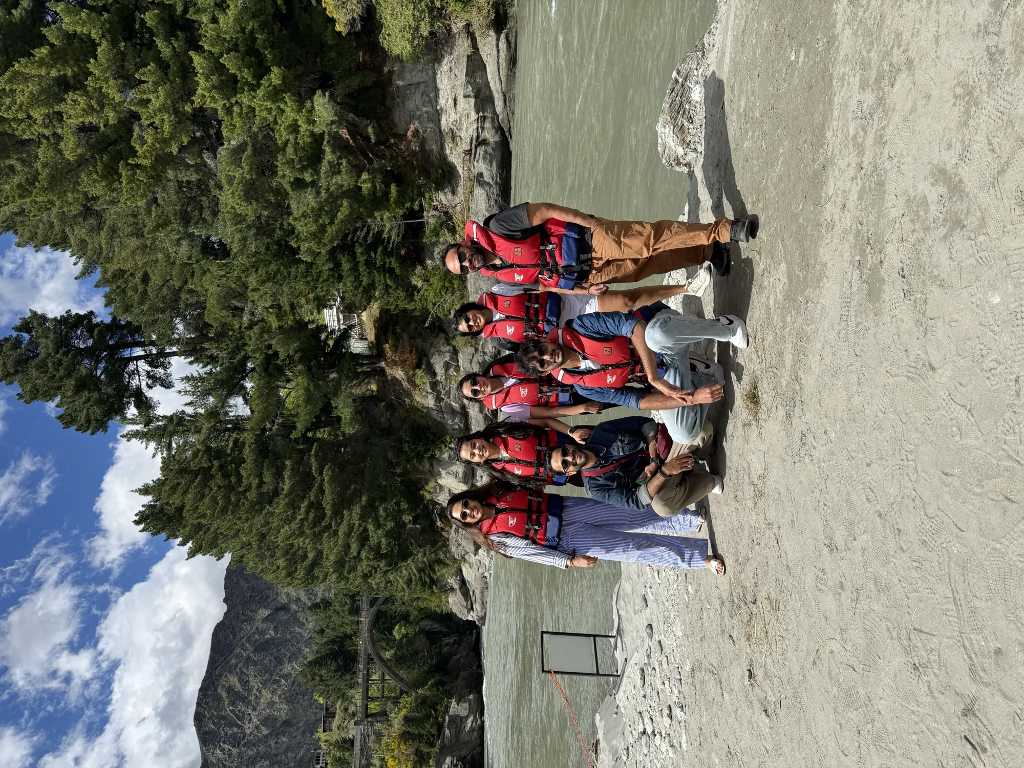 New zealand day 8 group water travelers wearing life
