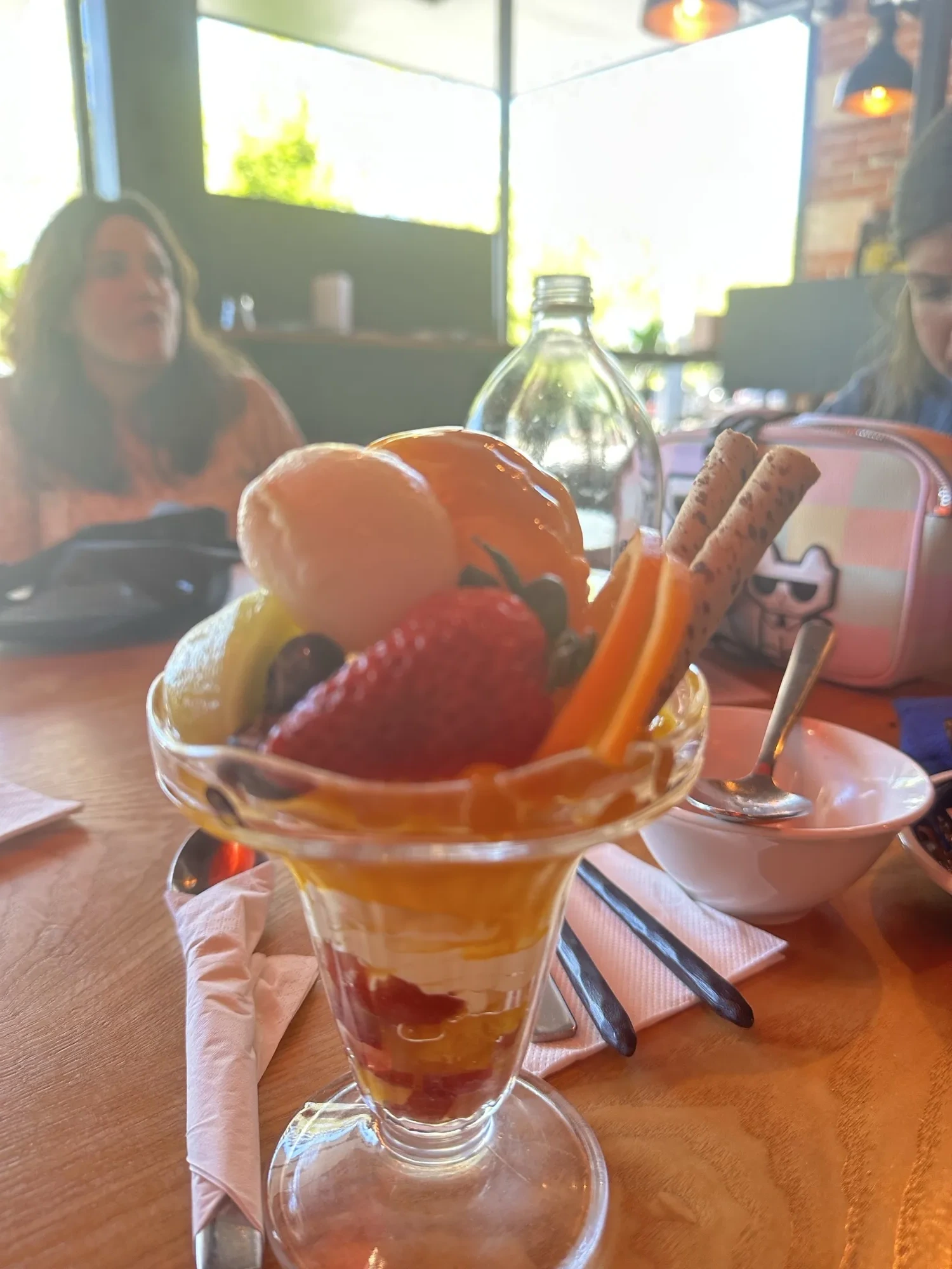 New zealand trip food detail dessert focus blurry