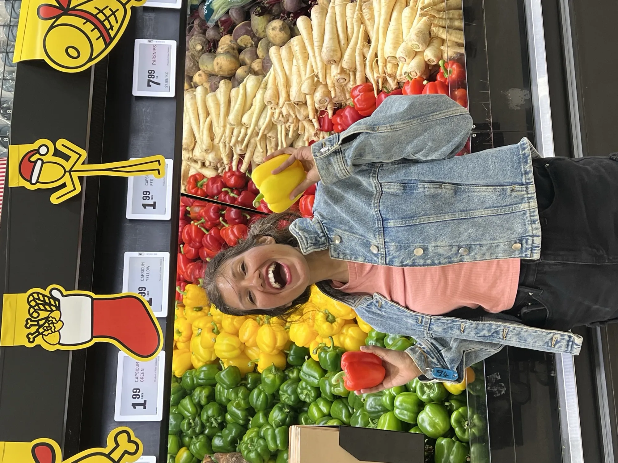 New zealand trip food detail woman holding vegetables
