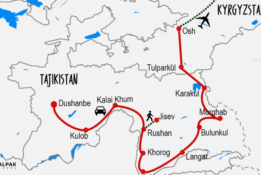 Day 2, DUSHANBE → KALAIKHUMB (360KM, 7-8HRS), 