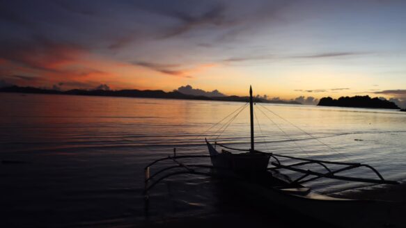 Philippines island sunset