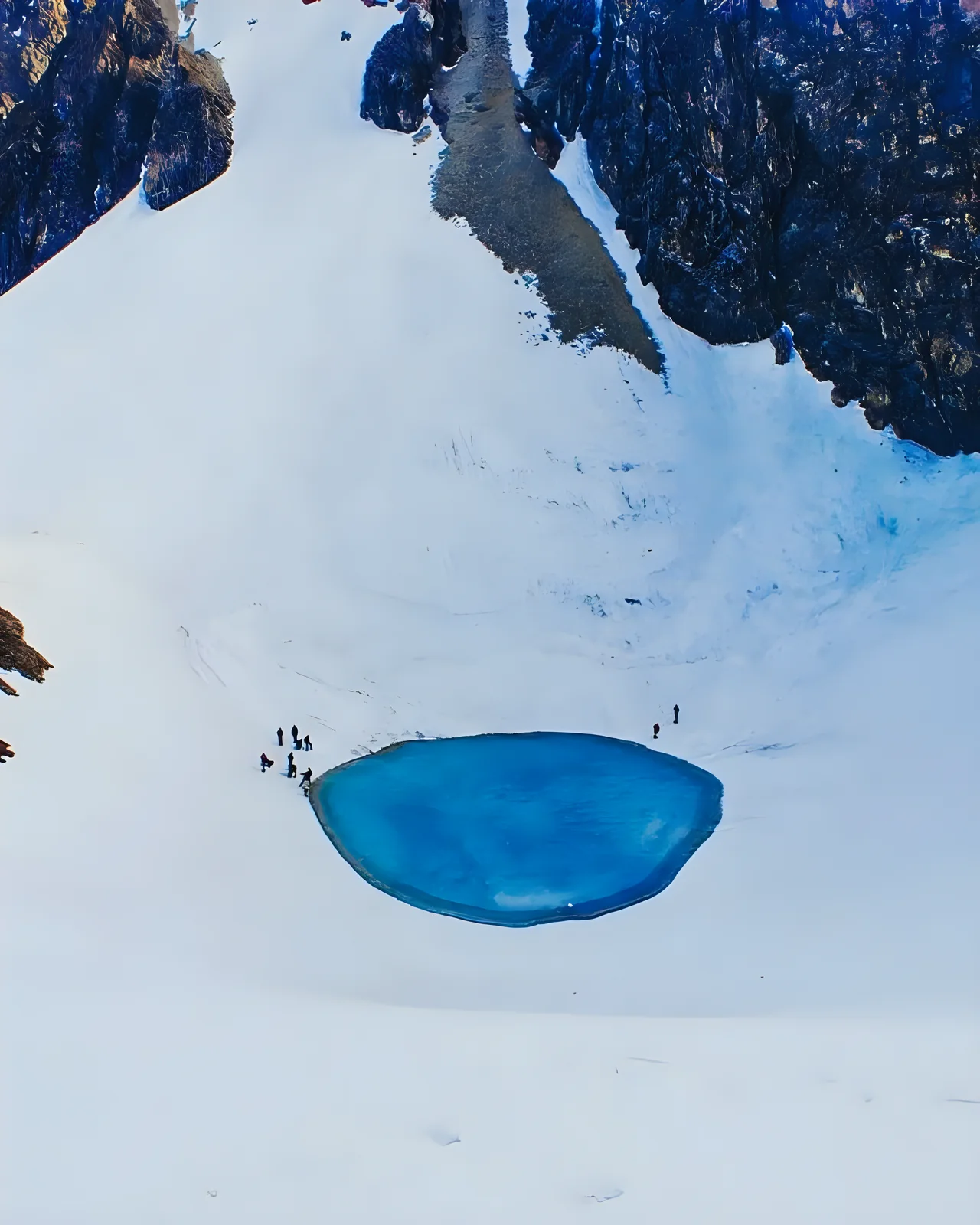 Roopkund lake from above