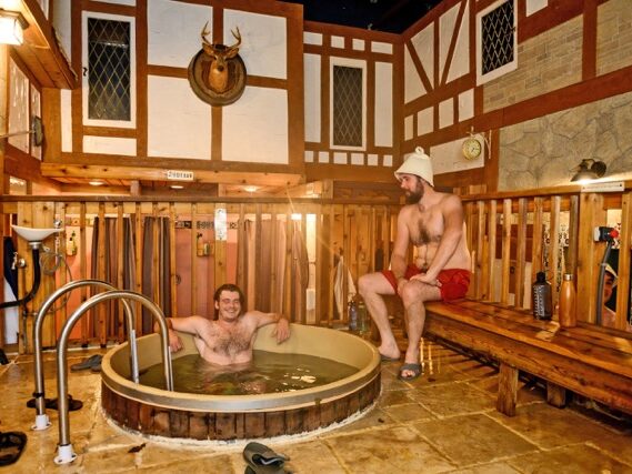 Russian banya bath house