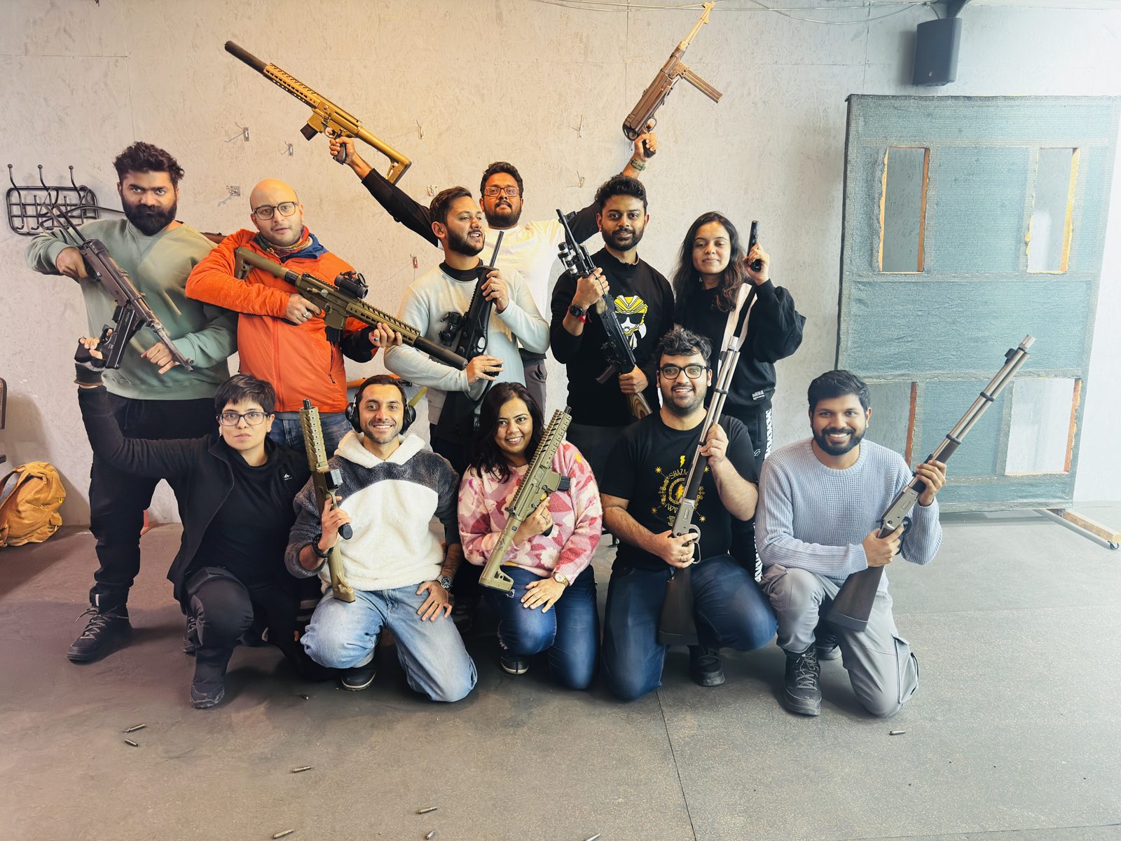 The OJ group at the shooting range in Moscow