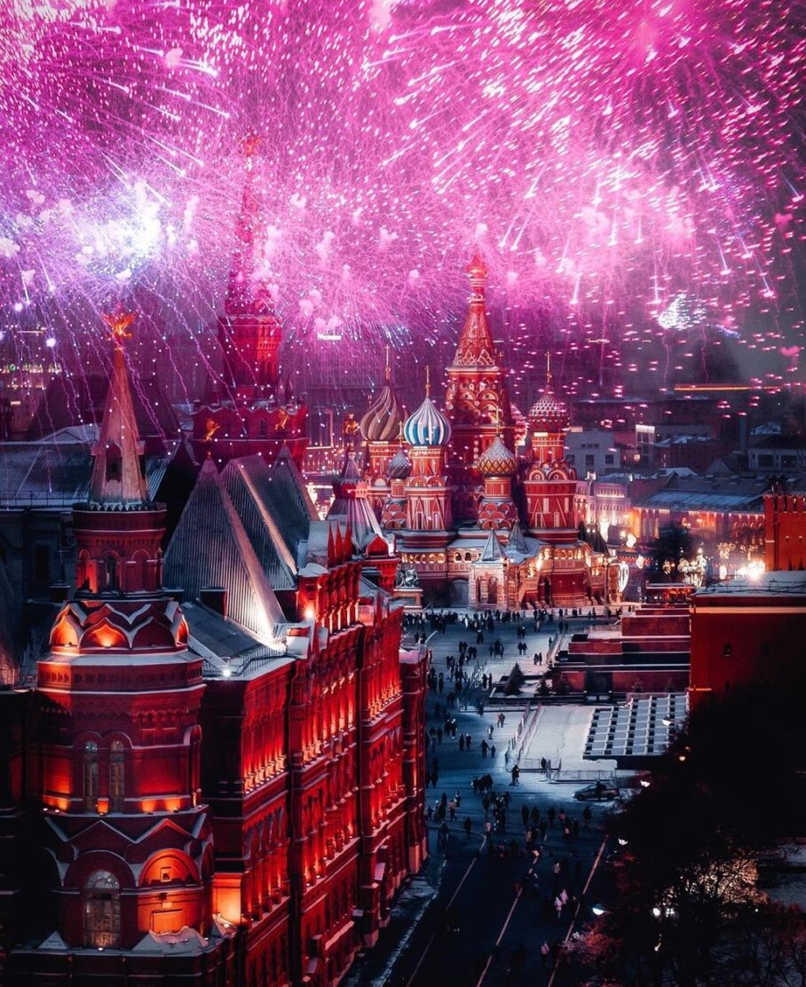 Moscow New Year fireworks