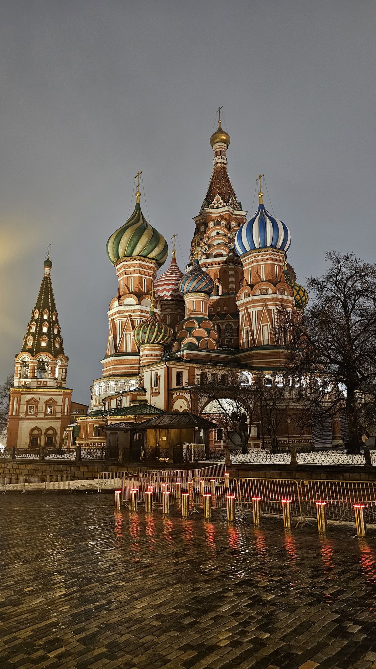 St Basil's Cathedral on New Year's night, Moscow