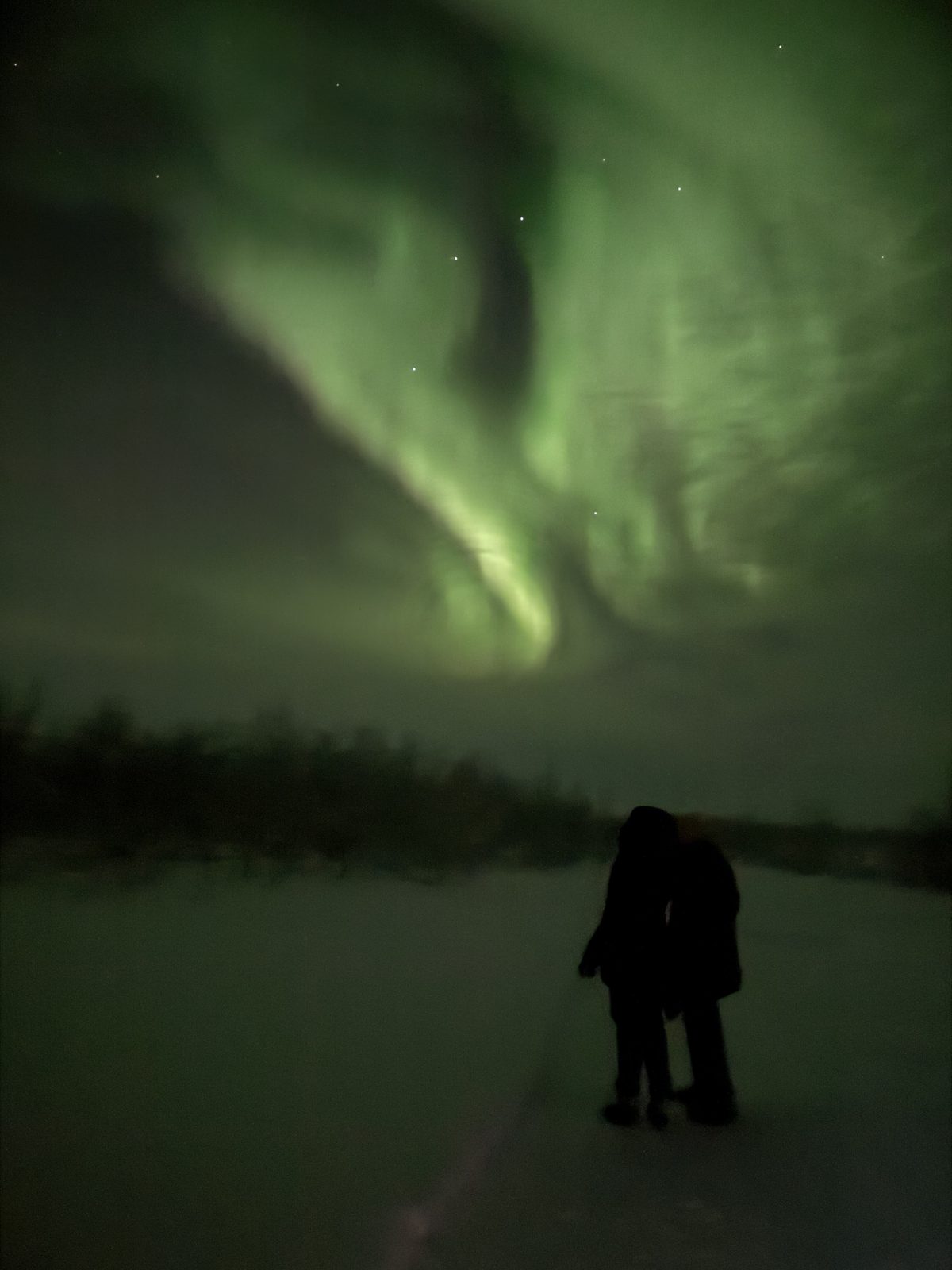 Northern Lights over the OJ group near Murmansk