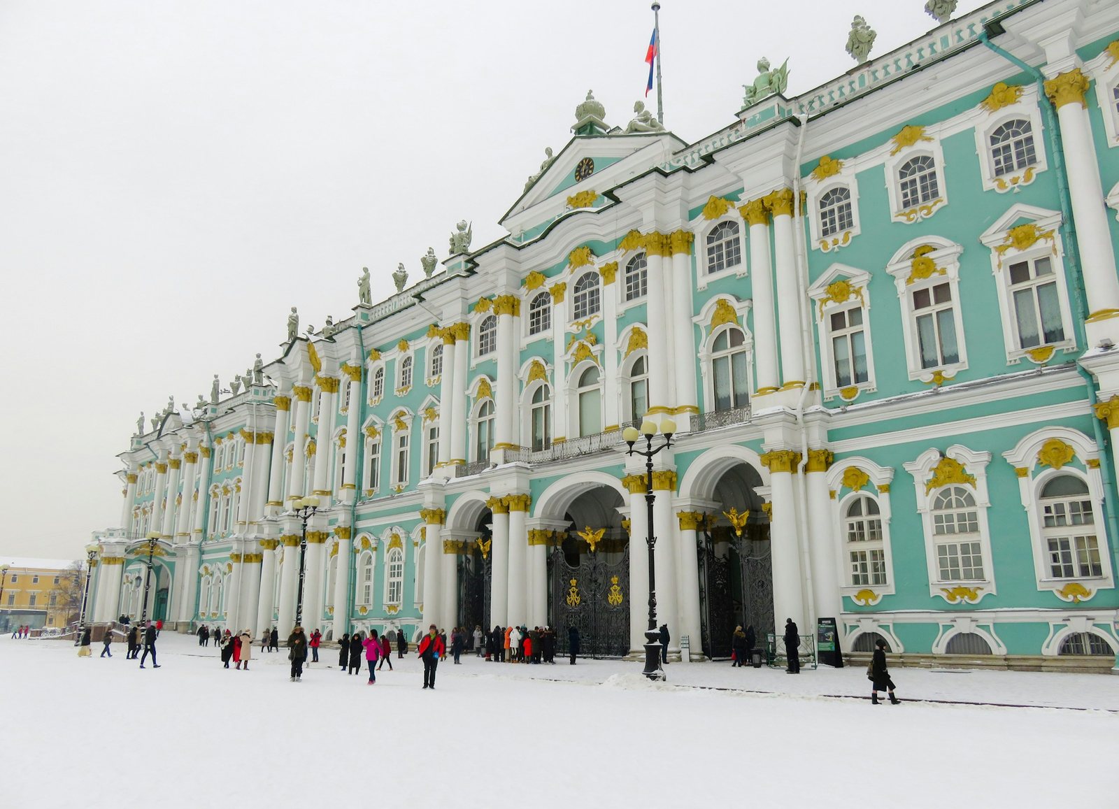 The Winter Palace in the snow