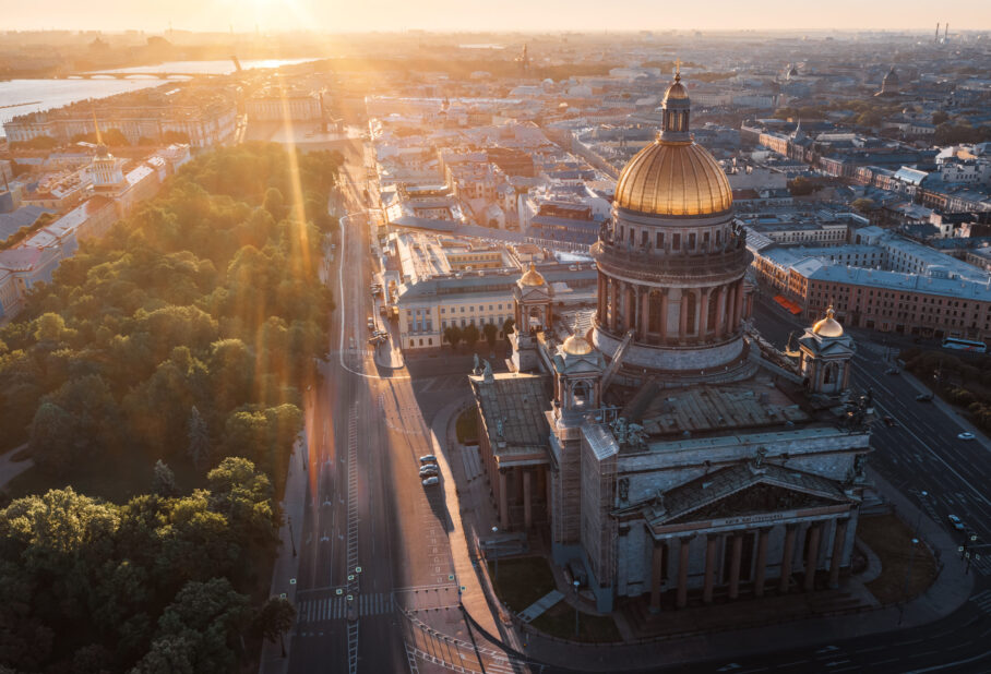 St Petersburg from the colonnade