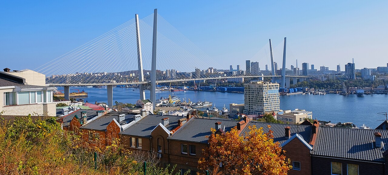 Zolotoy Bridge over the Golden Horn Bay, Vladivostok
