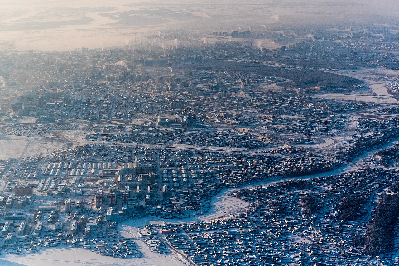 Yakutsk city on permafrost
