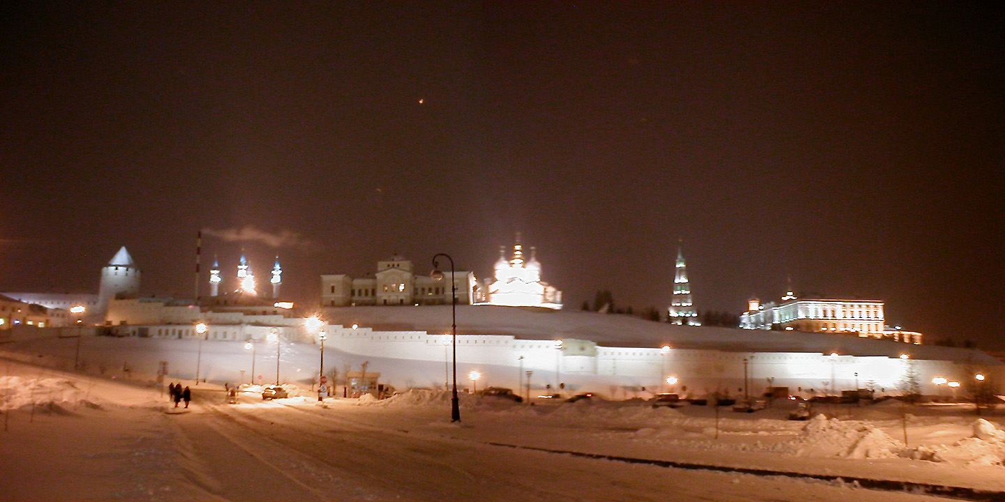 ARRIVE KAZAN · KREMLIN · KUL SHARIF MOSQUE