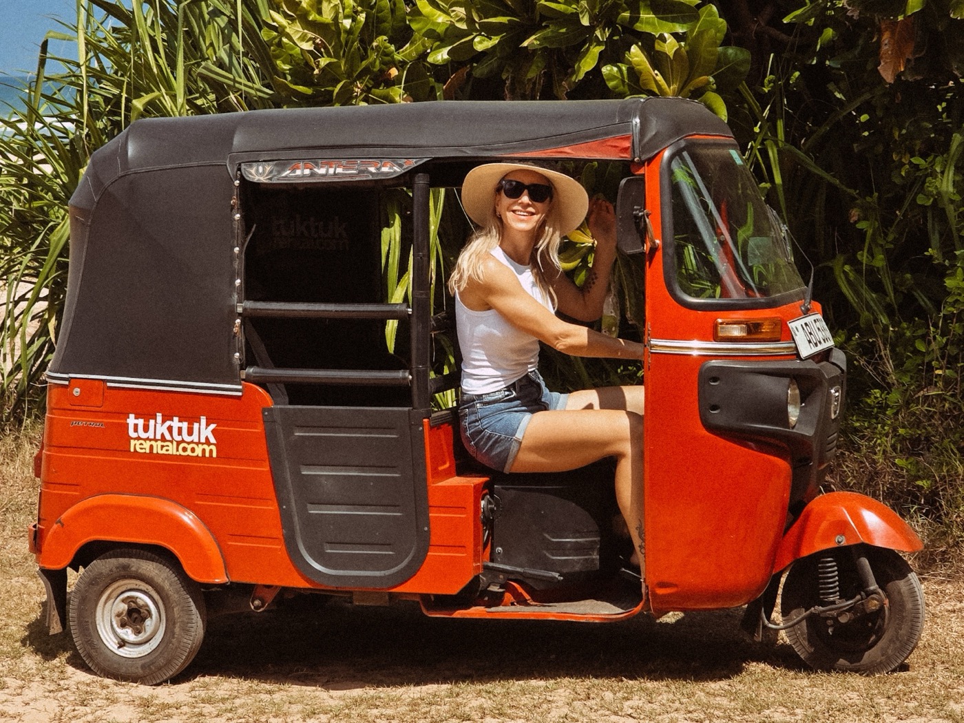 Self-drive tuk-tuk on an Ella hill road
