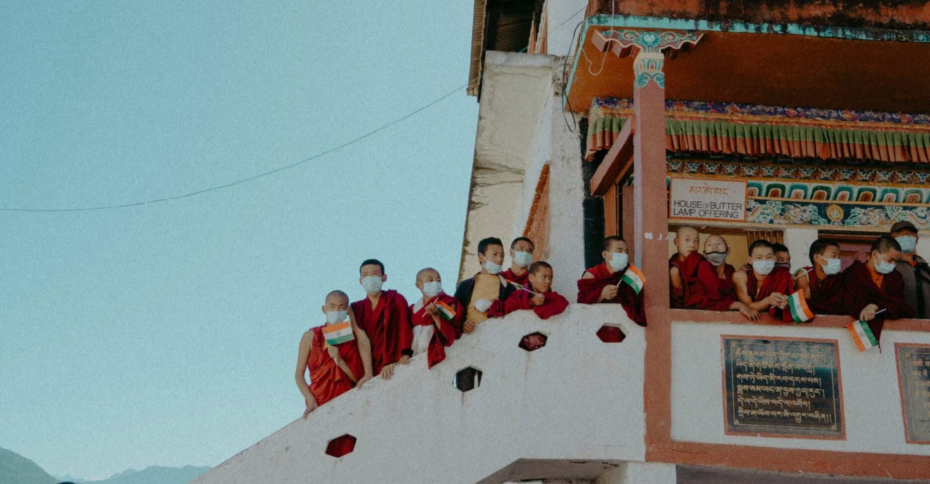 Monks in robes