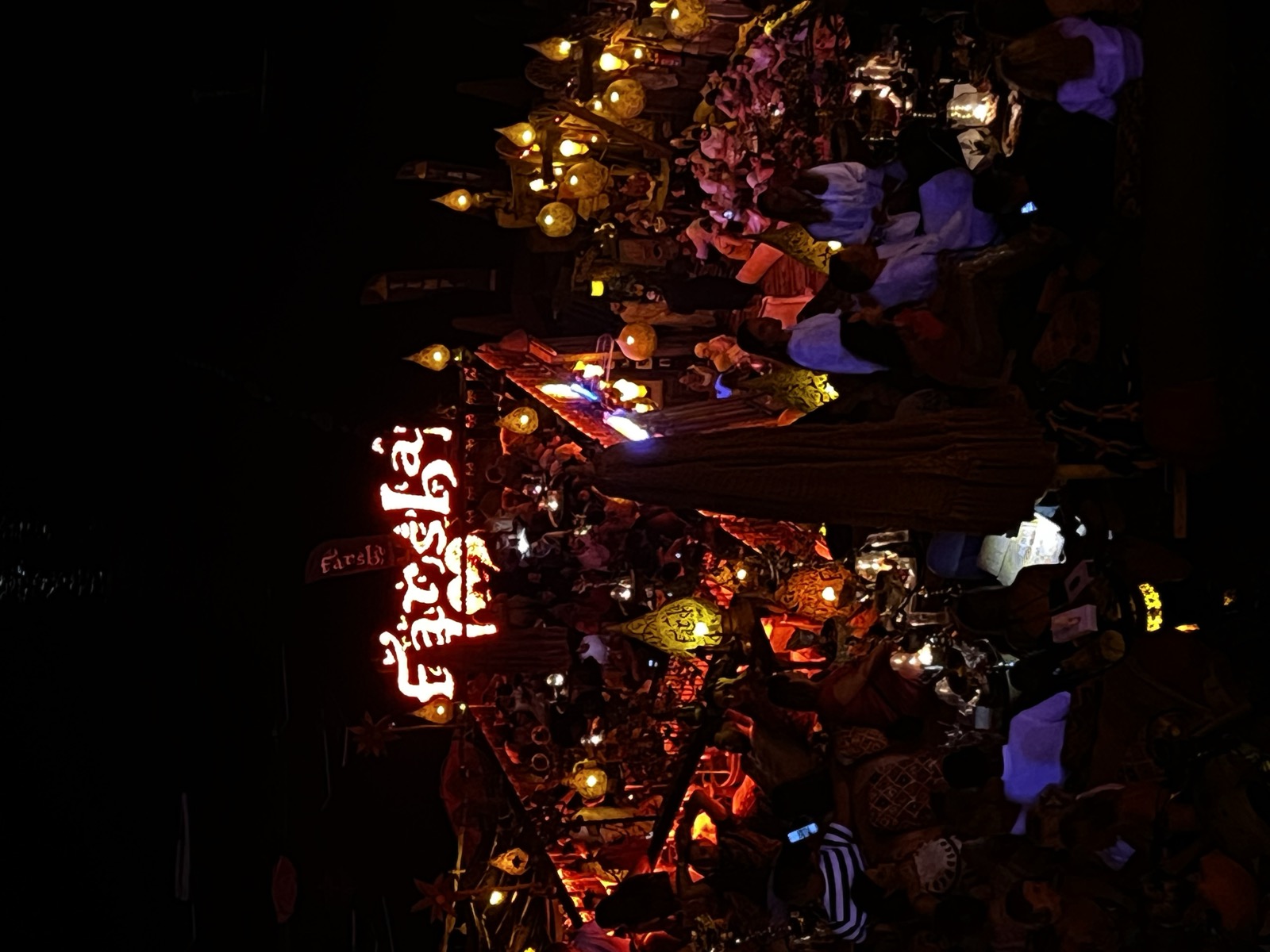 A Sharm El Sheikh night venue lit up after dark
