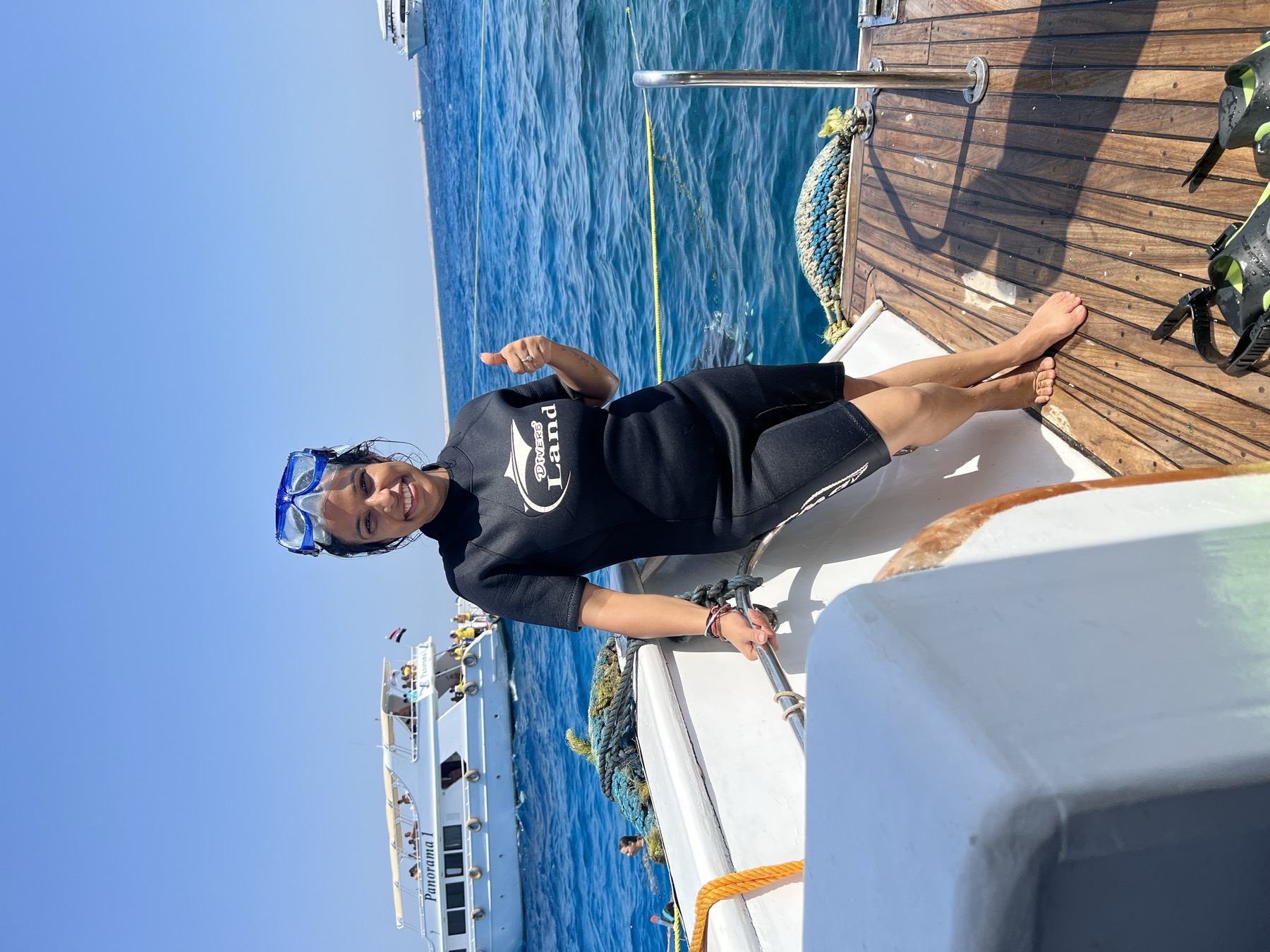 Kitted up for a dive off Sharm El Sheikh