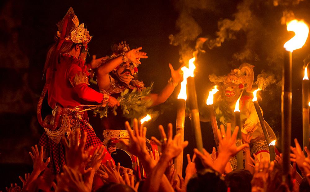 Traditional Fire Dance Performance in Ubud