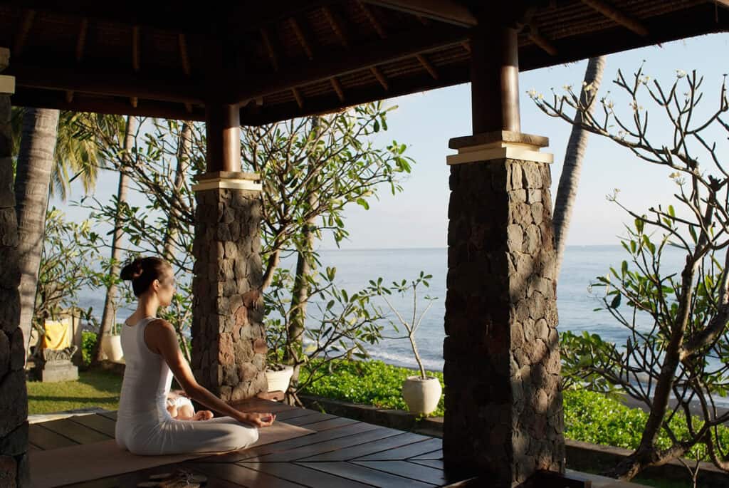 Yoga amidst Bali's Serene Surroundings