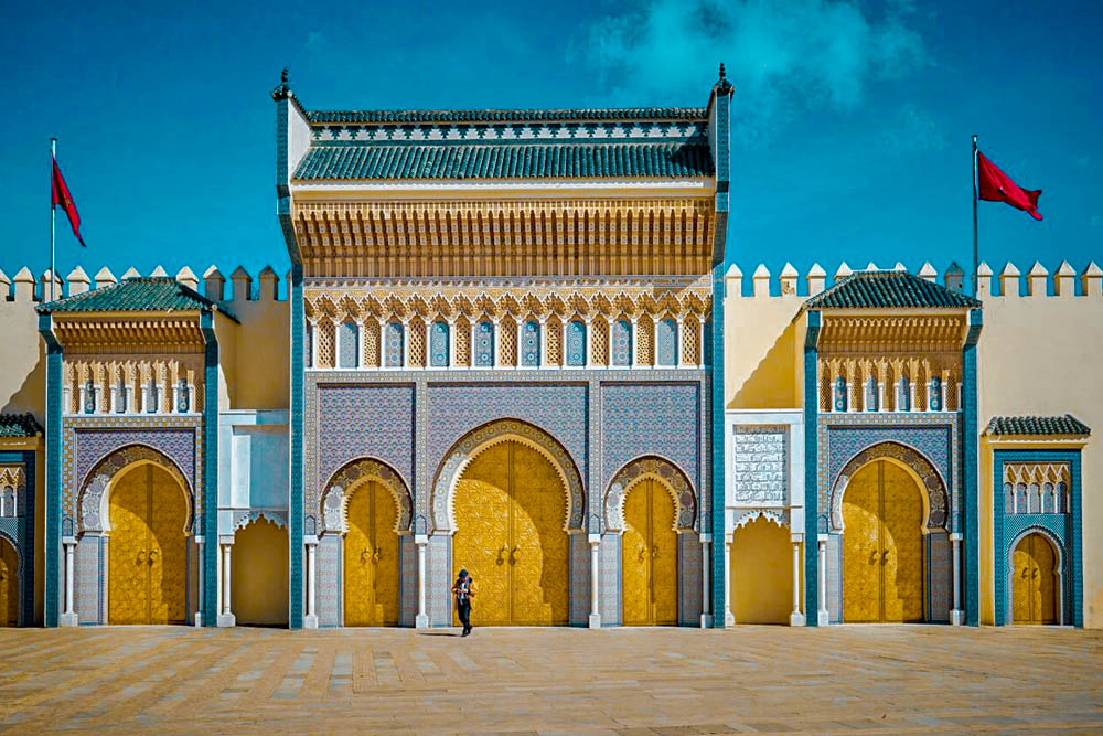 Royal Palace Gate in Fes el Jdid Morocco