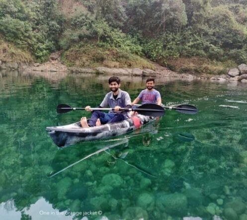 Kayaking in dawki-Best meghalaya group trips