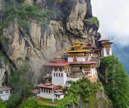 One in the orange jacket - bhutan new year's trip
